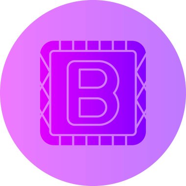 B harfi. Alfabe harfi tasarımı. vektör illüstrasyonu