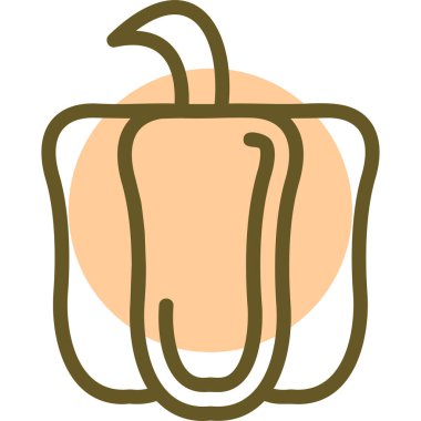 Bir çizgi film ve şirin bir balkabağının vektör çizimi