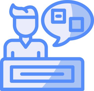 Konuş. Web simgesi basit illüstrasyon