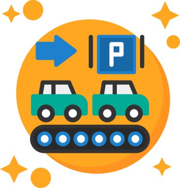 Trafik ışıkları simgesi düz stil