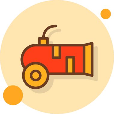 Bir araba simgesinin vektör illüstrasyonu