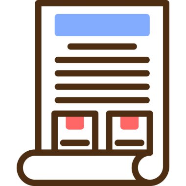 gazete haber simgesi vektör özeti çizimi