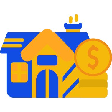 ev parası simgesi vektör illüstrasyonu