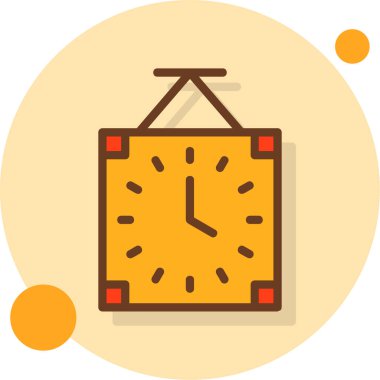 Saat. Web simgesi basit illüstrasyon