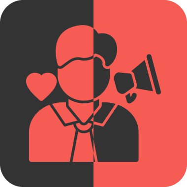 Aşk çifti simgesinin vektör çizimi