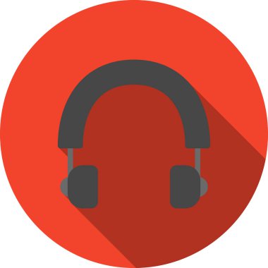 Kulaklık. Web simgesi basit illüstrasyon