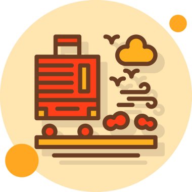 nakliye lojistik simgesini düz bir şekilde teslim et