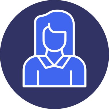 kadın simge vektör illüstrasyonu