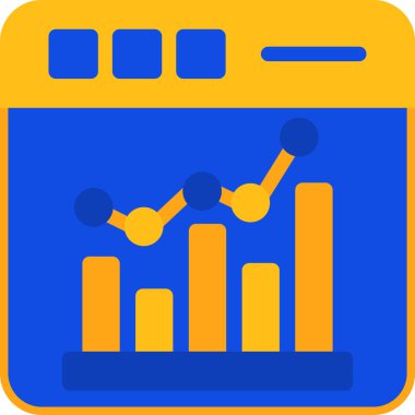 analitik iş finans simgesi doldurulmuş ana hatlar biçimi