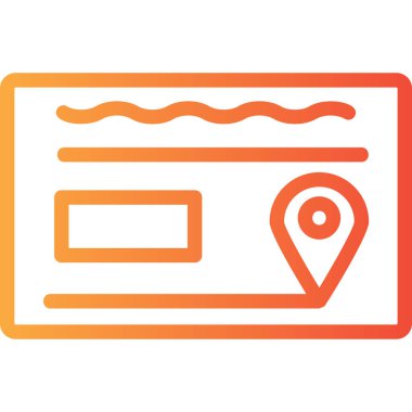 Harita konumu vektör simgesi