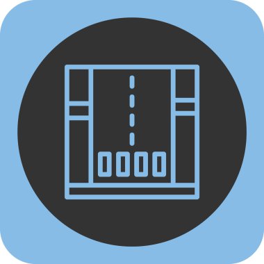 Yol yolu yuvarlak kare düğmesi