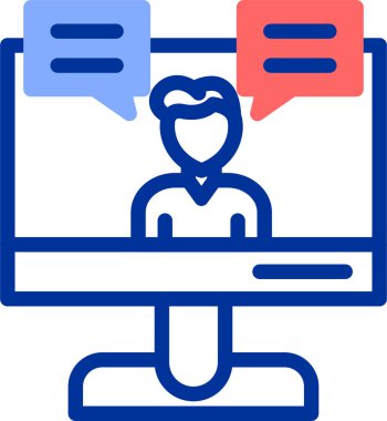 Konuş. Web simgesi basit illüstrasyon