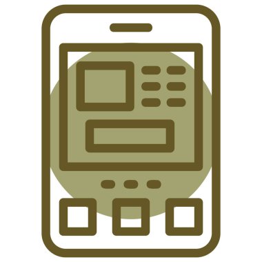 Cep telefonu simgesi, vektör illüstrasyonu