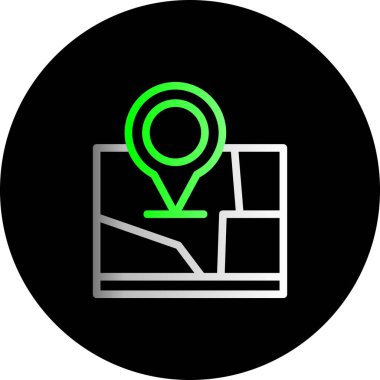 konum simgesi, vektör çizimi