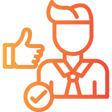 Başparmağını indir. Basit illüstrasyon