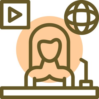 Çantalı bir kadının vektör çizimi