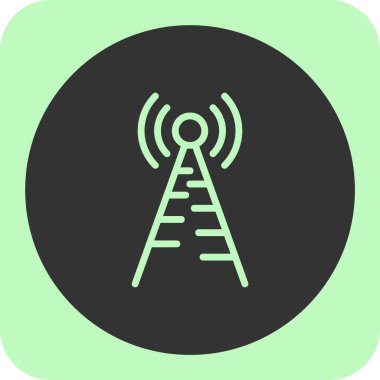 Soyut arkaplanda kablosuz simge izole edildi