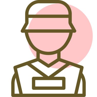 şapka ve kap vektör illüstrasyon tasarımlı işçi avatar adam