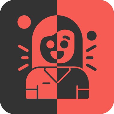 Bir yüz simgesinin vektör illüstrasyonu