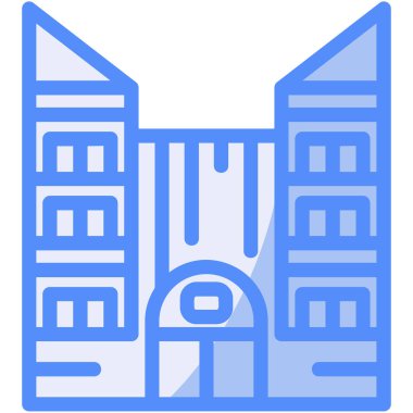 bina inşa simgesi doldurulmuş ana hatlar biçiminde