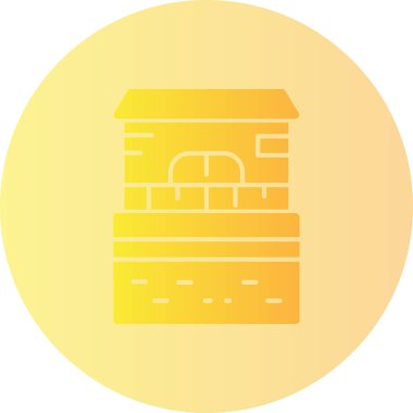 Bina. Web simgesi basit illüstrasyon