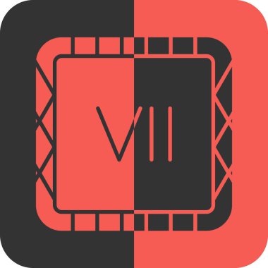 Beyaz arkaplanda kırmızı renk simgesi izole edildi