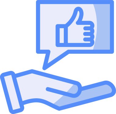 Dolu parmak simgesi gibi - dış hat biçimi