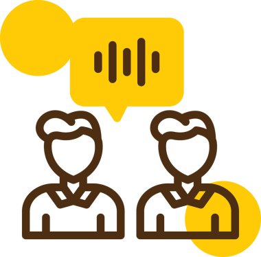 Sohbet sohbet simgesi vektör illüstrasyonu