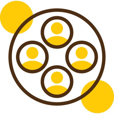 Bir grup insanın vektör çizimi