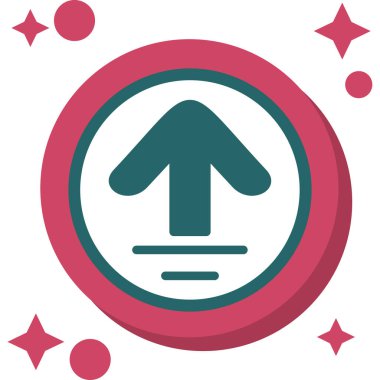 yukarı - sağ ok yukarı yuvarlanmış vektör simgesi