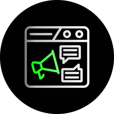 ileti ikonu vektör illüstrasyonu