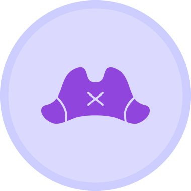 Bir kemiğin mor simgesinin vektör çizimi