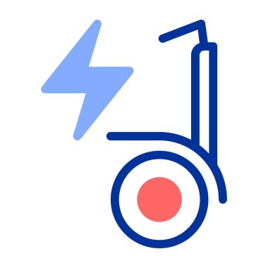 Elektrikli scooter ikonu. beyaz üzerinde izole edilmiş elektrik scooter vektör simgesi rengi