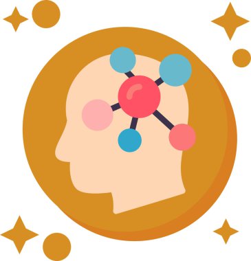 Beyin düşünme simgesi, çizim