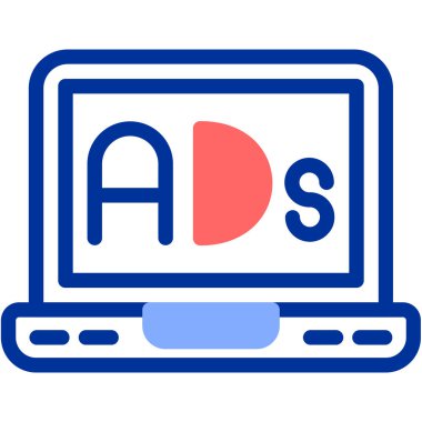 reklam reklam ikonu doldurulmuş ana hatları biçiminde