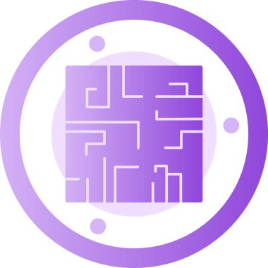 Benzersiz çip vektör simgesi