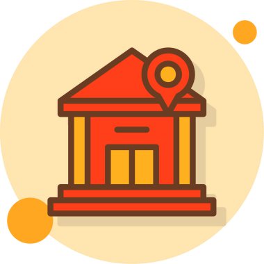 bina simgesi, vektör illüstrasyonu