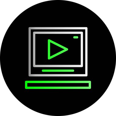 Bilgisayar düğmesi simgesinin vektör illüstrasyonu