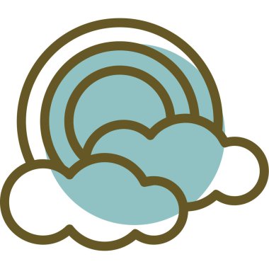 Bulut simgesi vektör illüstrasyonu