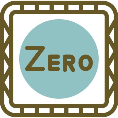 sıfır sıfır simge vektör illüstrasyonu