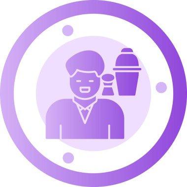 İş adamı. Web simgesi basit illüstrasyon