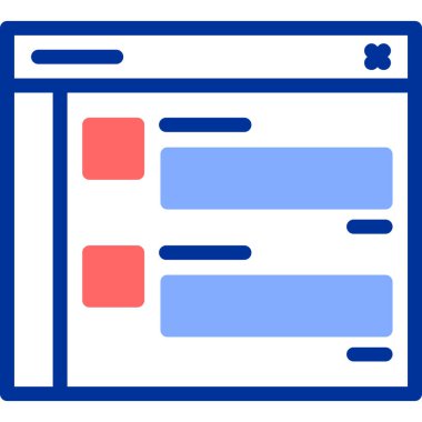 Tarayıcı. Web simgesi basit illüstrasyon