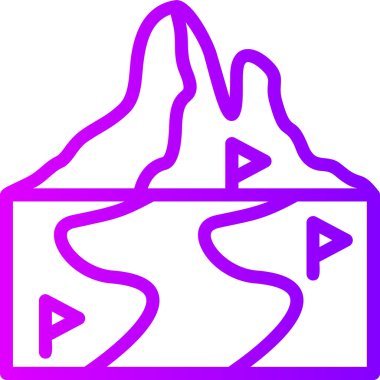 kontur simgesi, vektör illüstrasyonu