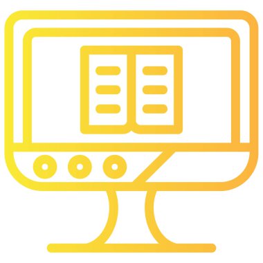 Bilgisayar simgesinin vektör illüstrasyonu