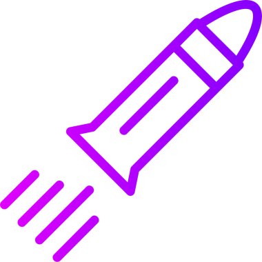 Roket. Web simgesi basit illüstrasyon