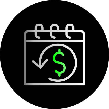 Dolar simgesi vektör illüstrasyonu