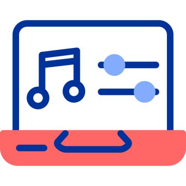 Bir müzik simgesinin vektör illüstrasyonu