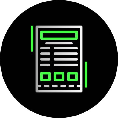 Bir kitap simgesinin vektör illüstrasyonu