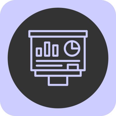 analitik grafik vektör simgesi