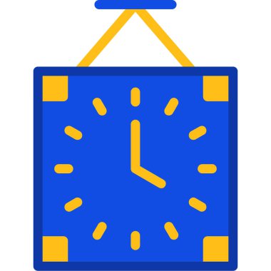 Saat simgesi. Web için basit saat vektör simgeleri çizimi